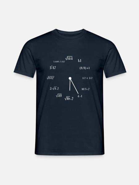 Math Clock Meme Funny Mathematics Mathematician - Männer T-Shirt - Navy