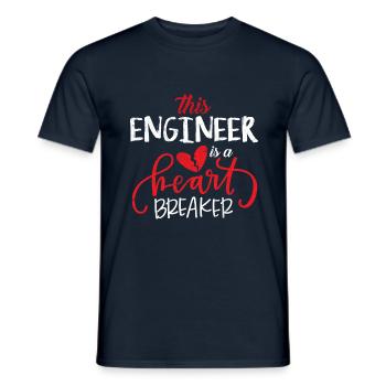 Engineer Heart Breaker Hearts Day Valentines Day - Männer T-Shirt - Navy - Vorne - AI Model Male 178 light (178cm)