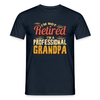 Professional Grandpa Retired Grandparents - Men's T-Shirt - navy - Front - AI Model Male 178 light (178cm)