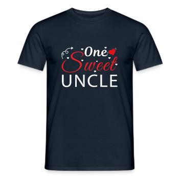 Love One Sweet Uncle Heart Valentines Day - Männer T-Shirt - Navy - Vorne - AI Model Male 178 light (178cm)