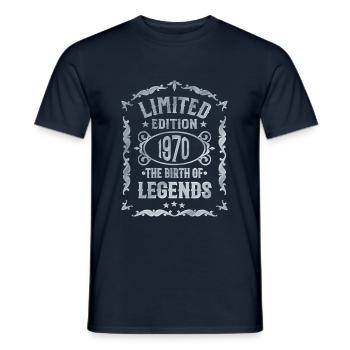 1970 Born - 51 birthday born 1970 - Men's T-Shirt - navy - Front - AI Model Male 178 light (178cm)