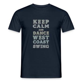 West Coast Swing Dance Gift WCS - Men's T-Shirt - navy - Front - AI Model Male 178 light (178cm)