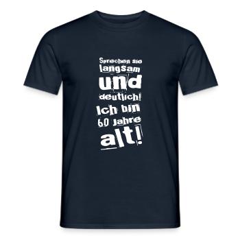 Geschenk zum 60. Geburtstag - 60 Jahre Alt - Männer T-Shirt - Navy - Vorne - AI Model Male 178 light (178cm)