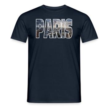 Paris - T-shirt homme - marine - Devant - AI Model Male 178 light (178cm)