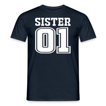 sister 01 - Männer T-Shirt - Navy - Vorne - AI Model Male 178 light (178cm)