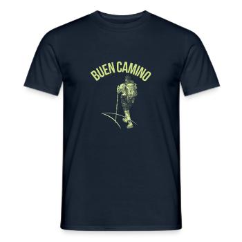 Jakobsweg Pilger - Männer T-Shirt - Navy - Vorne - AI Model Male 178 light (178cm)