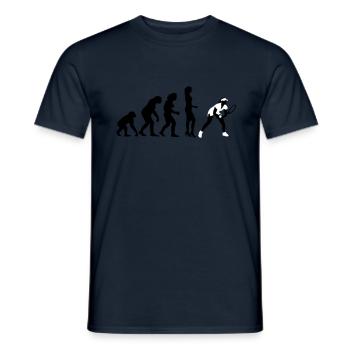 evolution_female_tennis_2c - Men's T-Shirt - navy - Front - AI Model Male 178 light (178cm)