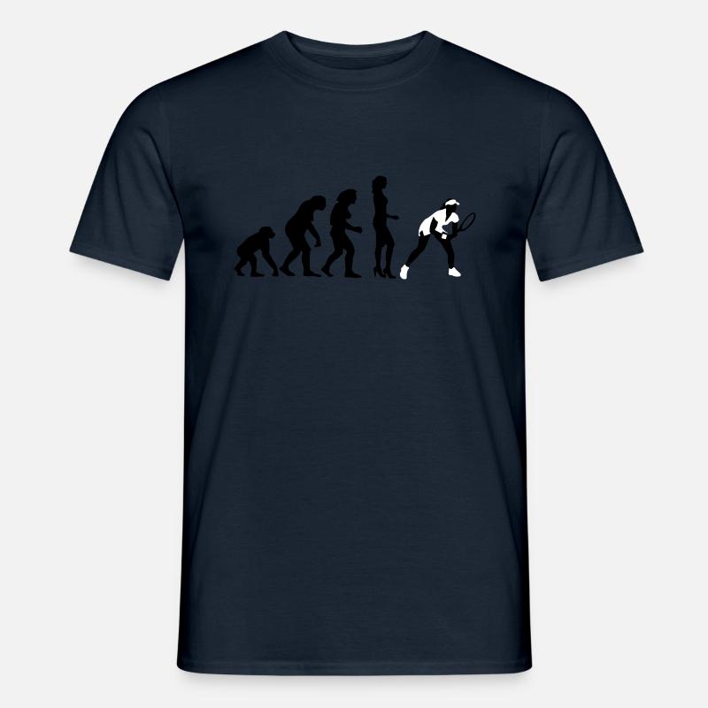evolution_female_tennis_2c - Männer T-Shirt - Navy