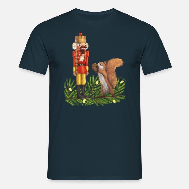 Nutcracker and squirrel - Men's T-Shirt - navy