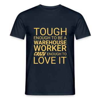 Warehouse Worker Crazy - Männer T-Shirt - Navy - Vorne - AI Model Male 178 light (178cm)