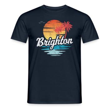 Brighton - Männer T-Shirt - Navy - Vorne - AI Model Male 178 light (178cm)