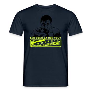 les cons ça ose tout 1963 lino ventura - T-shirt homme - marine - Devant - AI Model Male 178 light (178cm)