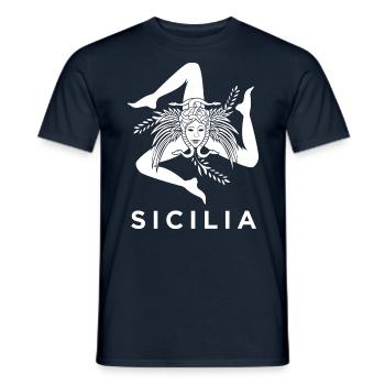 Sicily Trinacria - Men's T-Shirt - navy - Front - AI Model Male 178 light (178cm)