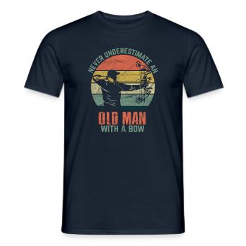 bow and arrow - Men's T-Shirt - navy - Front - AI Model Male 178 light (178cm)