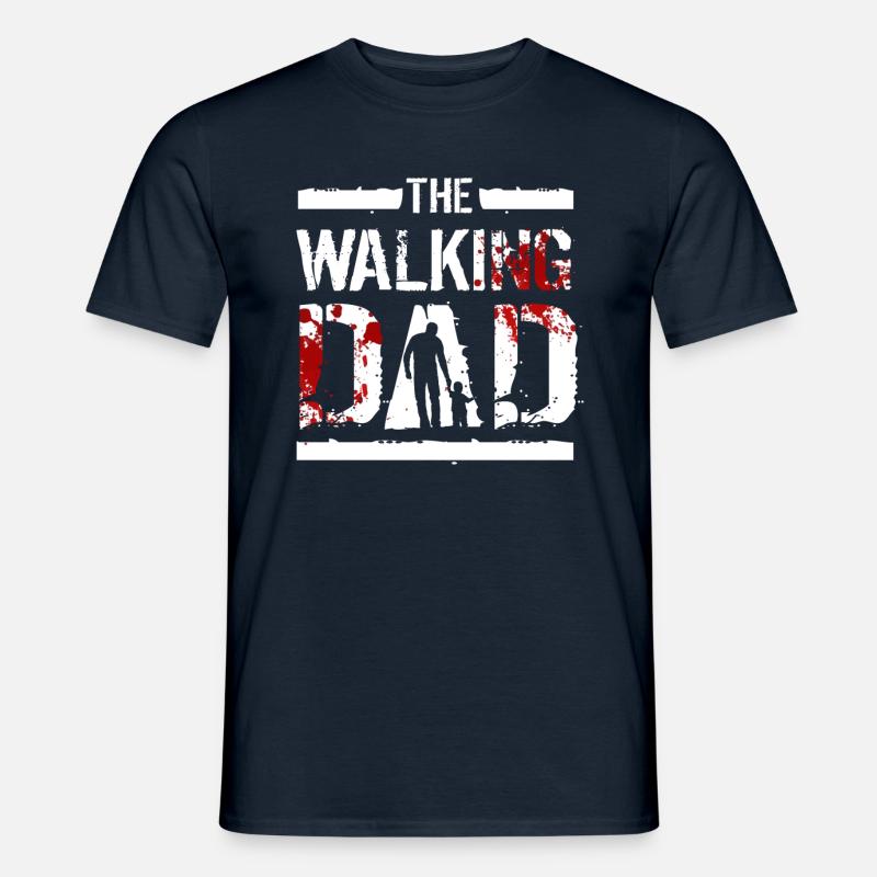 Der gehende Papa - Männer T-Shirt - Navy