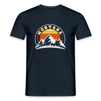 Montana - T-shirt homme - marine - Devant - AI Model Male 178 light (178cm)