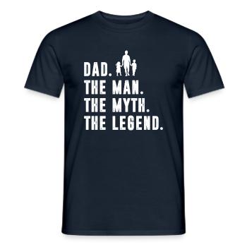 Papa Mythos Legende - Männer T-Shirt - Navy - Vorne - AI Model Male 178 light (178cm)