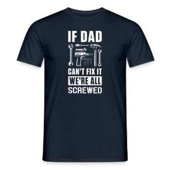 Dad can't fix it - Men's T-Shirt - navy - Front - AI Model Male 178 light (178cm)