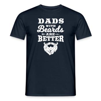Dad with beards - Men's T-Shirt - navy - Front - AI Model Male 178 light (178cm)