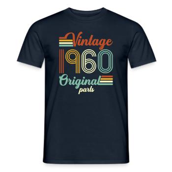 Vintage 1960 Original - Männer T-Shirt - Navy - Vorne - AI Model Male 178 light (178cm)