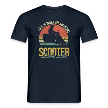 Scooter - T-shirt homme - marine - Devant - AI Model Male 178 light (178cm)