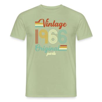 Vintage 1966 Original - Männer T-Shirt - Sage - Vorne - AI Model Male 178 light (178cm)
