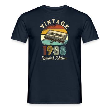 Vintage 1988 - Männer T-Shirt - Navy - Vorne - AI Model Male 178 light (178cm)
