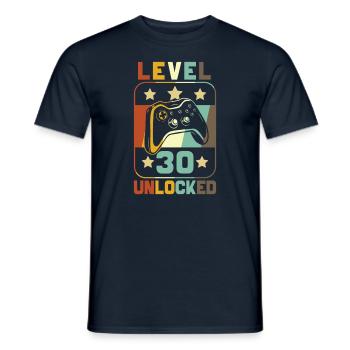 Level 30 Unlocked - Männer T-Shirt - Navy - Vorne - AI Model Male 178 light (178cm)