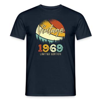 Vintage 1969 Limited - Men's T-Shirt - navy - Front - AI Model Male 178 light (178cm)