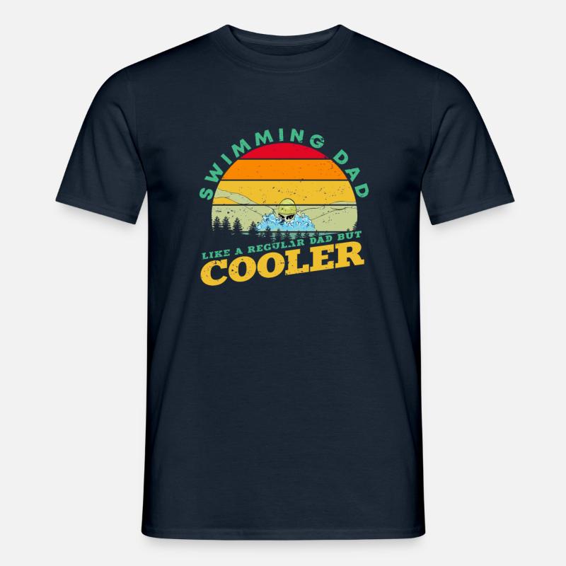 Swimming Dad - Männer T-Shirt - Navy