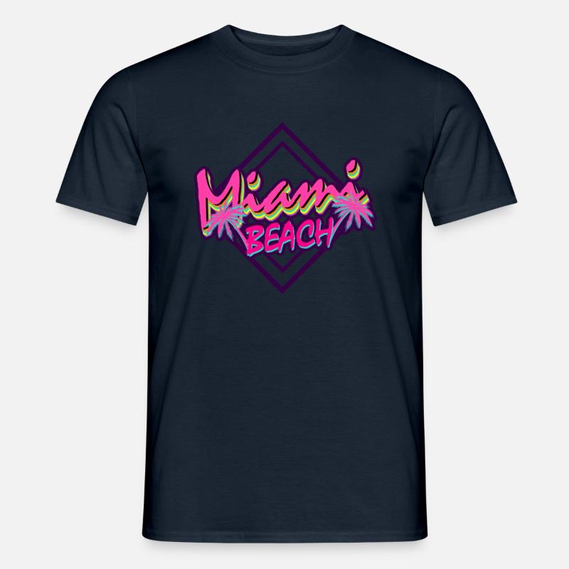 Miami Beach - Männer T-Shirt - Navy