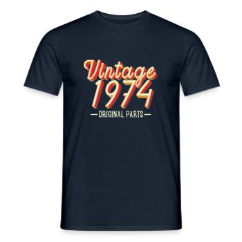Millésime 1974 - T-shirt homme - marine - Devant - AI Model Male 178 light (178cm)