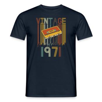 Vintage 1971 retro - Men's T-Shirt - navy - Front - AI Model Male 178 light (178cm)