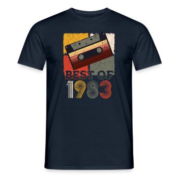 Best of 1983 - Men's T-Shirt - navy - Front - AI Model Male 178 light (178cm)