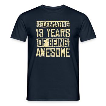13 years awesome - Men's T-Shirt - navy - Front - AI Model Male 178 light (178cm)