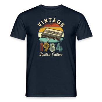 Vintage 1984 - T-shirt homme - marine - Devant - AI Model Male 178 light (178cm)