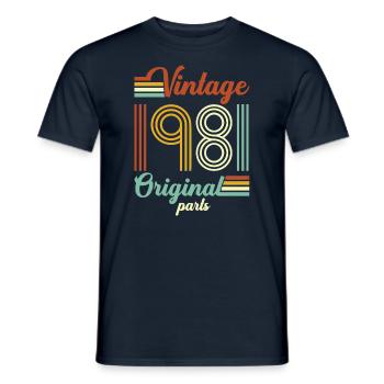 Vintage 1981 Original - Männer T-Shirt - Navy - Vorne - AI Model Male 178 light (178cm)