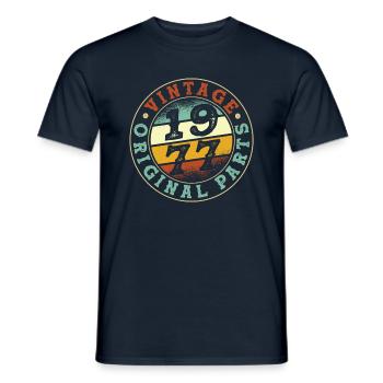Vintage 1977 Parts - Männer T-Shirt - Navy - Vorne - AI Model Male 178 light (178cm)