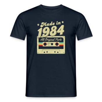 Fabriqué en 1984 - T-shirt homme - marine - Devant - AI Model Male 178 light (178cm)