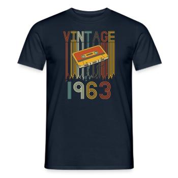 Vintage 1963 Retro - T-shirt homme - marine - Devant - AI Model Male 178 light (178cm)