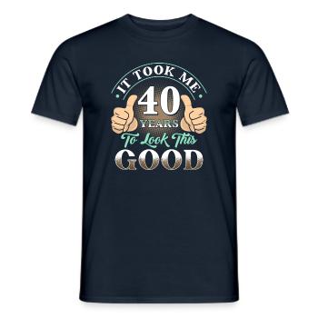 Took 40 Years - Men's T-Shirt - navy - Front - AI Model Male 178 light (178cm)
