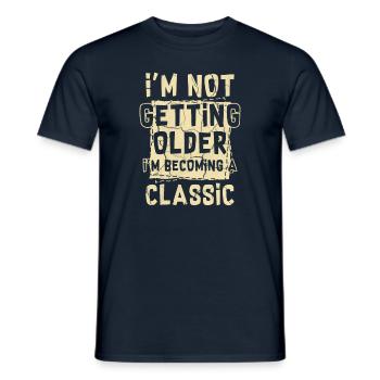 Older Becoming Classic - Men's T-Shirt - navy - Front - AI Model Male 178 light (178cm)