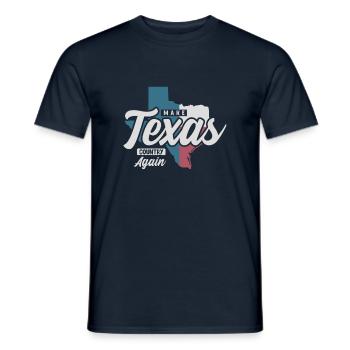 Texas Country Again - T-shirt homme - marine - Devant - AI Model Male 178 light (178cm)