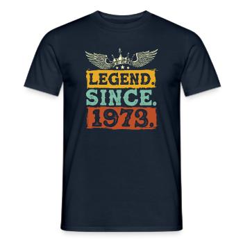 Legend Since 1973 - Männer T-Shirt - Navy - Vorne - AI Model Male 178 light (178cm)