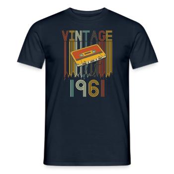 Vintage 1961 Retro - Men's T-Shirt - navy - Front - AI Model Male 178 light (178cm)