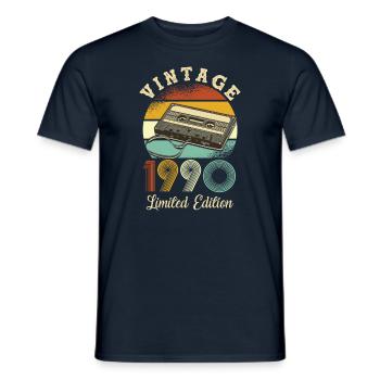 Vintage 1990 - Männer T-Shirt - Navy - Vorne - AI Model Male 178 light (178cm)