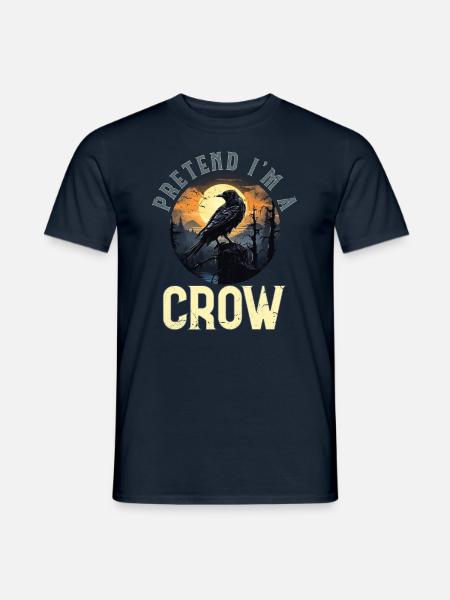 Doe alsof ik een kraai ben Eenvoudig Halloween kostuum - Heren T-shirt - navy