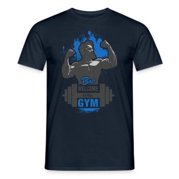 Bro, Welcome To The Gym - hell - Men's T-Shirt - navy - Front - AI Model Male 178 light (178cm)
