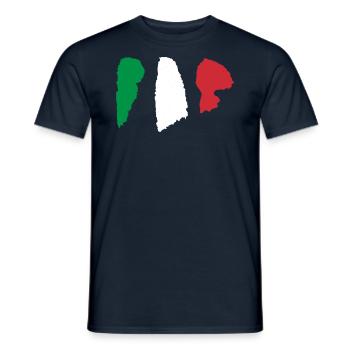 Italy - Brushstroke Flag - Men's T-Shirt - navy - Front - AI Model Male 178 light (178cm)