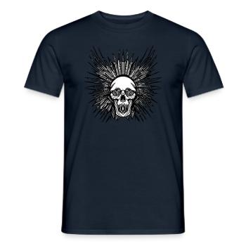 Totenkopf - Männer T-Shirt - Navy - Vorne - AI Model Male 178 light (178cm)